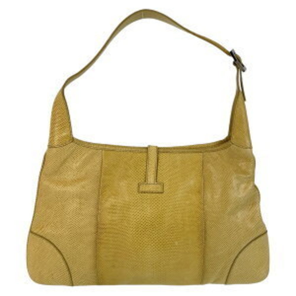 Gucci Jackie Beige Python Shoulder Bag - image 2